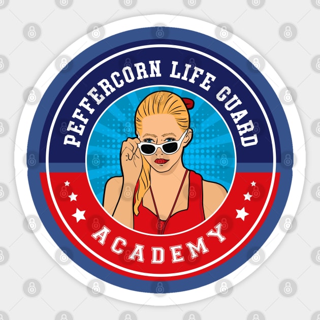 Peffercorn Life Guard Academy Sticker by DeepDiveThreads